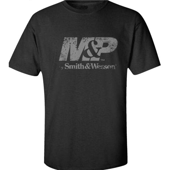 Black M&P&reg; Distressed Logo Shirt